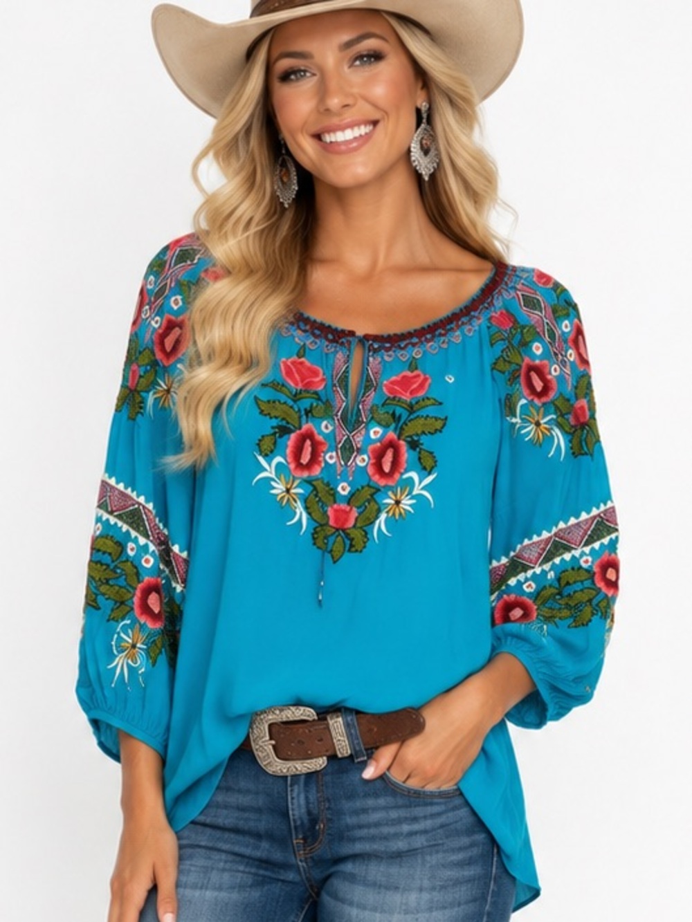 Vintage Collection Embroidered Blouse Stunning Size‎ Small